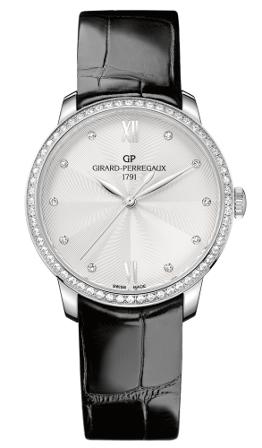 Girard-Perregaux - 49523D11A171-CB6A  1966 36mm Stainless Steel / Diamond / Silver / Alligator