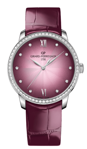 Girard-Perregaux - 49523D11A1837CKDB  1966 36mm Stainless Steel / Diamond / Pink / Alligator