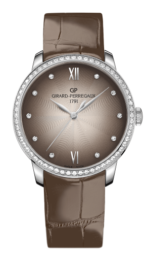 Girard-Perregaux - 49523D11A271-CKBA  1966 36mm Stainless Steel / Diamond / Taupe / Alligator