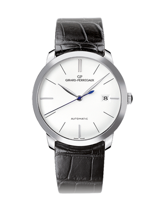 Girard-Perregaux - 49525-53-131-BK6A  1966 38 White Gold / Silver / Alligator