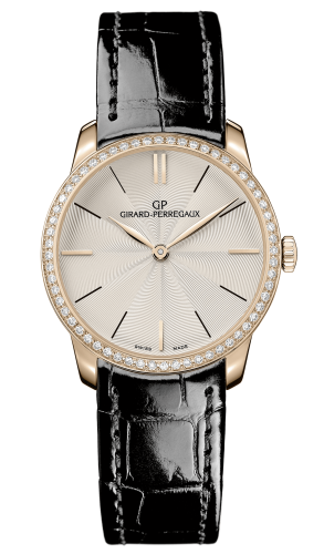 Girard-Perregaux - 49528D52A131-CB6A  1966 30mm Pink Gold / Diamond / Champagne / Alligator