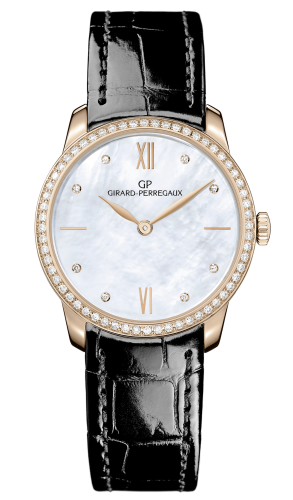 Girard-Perregaux - 49528D52A771-CK6A  1966 30mm Pink Gold / Diamond / MOP / Alligator