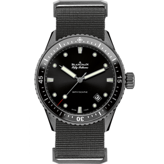 Blancpain - 5000-0130-NABA  Fifty Fathoms Bathyscaphe Ceramic / Black / NATO