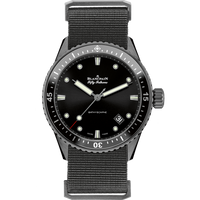 Blancpain Fifty Fathoms Bathyscaphe Stainless Steel / Grey / Sand Canvas (5000-0130-NABA)