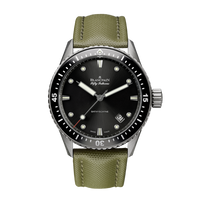 Blancpain Fifty Fathoms Bathyscaphe Stainless Steel / Grey / Sand Nato (5000-1230-K52A)