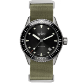 Blancpain - 5000-1230-NAKA  Fifty Fathoms Bathyscaphe Titanium / Black / Sand Nato