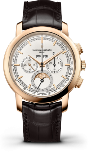 Vacheron Constantin - 5000T/000R-B304   Traditionnelle Chronograph Perpetual Calendar Pink Gold / Silver