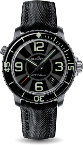 Blancpain - 50015-12B30-52B  Fifty Fathoms 500 Fathoms Titanium / Black / Black Canvas