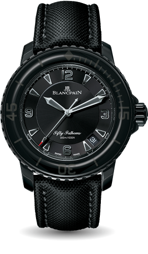 Blancpain - 5015-11C30-52A  Fifty Fathoms Automatique DLC / Black / Black Canvas