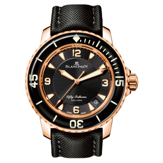 Blancpain - 5015-3630-52  Fifty Fathoms Automatique Red Gold / Black / Black Canvas