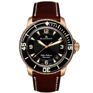 Blancpain - 5015A-3630-63B  Fifty Fathoms Automatique Red Gold / Black / Brown Barennia