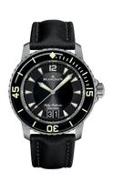 Blancpain Fifty Fathoms Bathyscaphe Stainless Steel / Grey / Black Canvas (5050-12B30-B52A)