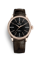 Rolex Cellini Time White Gold / Black / Alligator Brown (50505-0008)