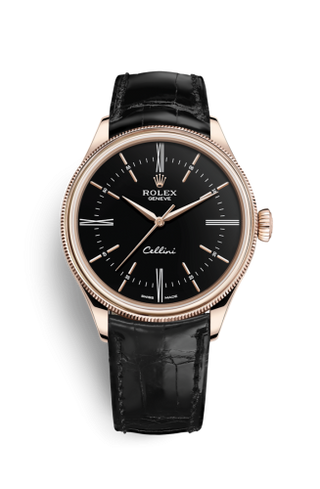 Rolex - 50505-0009  Cellini Time Everose / Black / Alligator Black