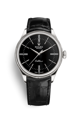 Rolex - 50509-0006  Cellini Time White Gold / Black / Alligator Black