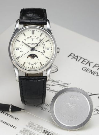 Patek Philippe - 5050P-XX1  Perpetual Calendar 5050 Platinum / Silver Stick