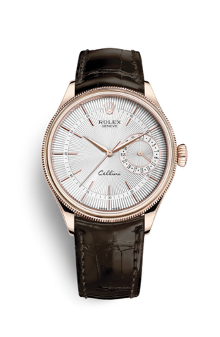 Rolex - 50515-0008  Cellini Date Everose / Silver / Alligator