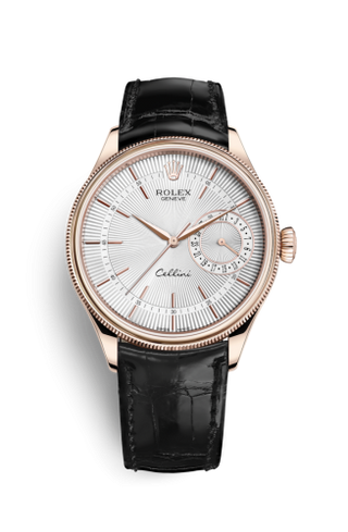 Rolex - 50515-0009  Cellini Date Everose / Silver / Alligator