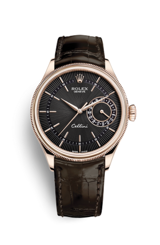 Rolex - 50515-0010  Cellini Date Everose / Black / Alligator