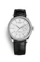 Rolex Cellini Dual Time Everose / Black / Alligator Brown (50519-0006)