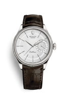 Rolex Cellini Dual Time Everose / Silver / Alligator Black (50519-0012)