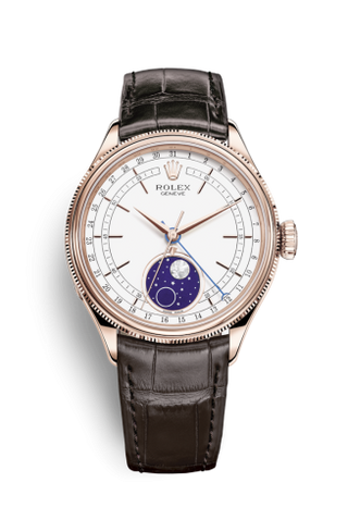 Rolex - 50535-0002  Cellini Moonphase Everose / White / Alligator