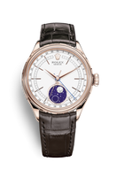 Rolex Cellini Dual Time Everose / Brown / Alligator Black (50535-0002)