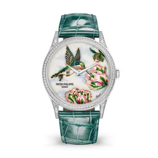 Patek Philippe - 5077/100G-042  Calatrava 5077 White Gold / Diamond / Hummingbirds