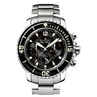 Blancpain - 5085F-1130-71  Fifty Fathoms Chronographe Flyback Stainless / Black / Bracelet