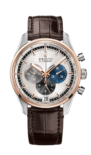 Zenith - 51.2080.400/69.C494  El Primero Chronomaster 42 Stainless Steel / Rose Gold / Silver / Alligator