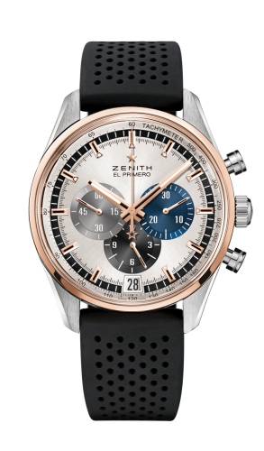 Zenith - 51.2080.400/69.R576  El Primero Chronomaster 42 Stainless Steel / Rose Gold / Silver / Rubber