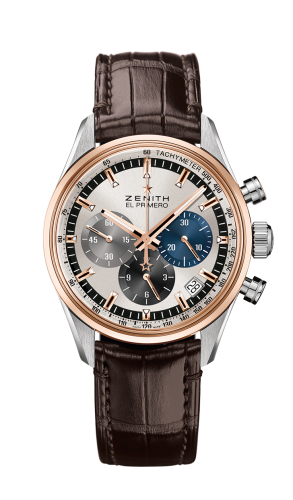 Zenith - 51.2150.400/69.C713  El Primero Chronomaster 38 Stainless Steel / Rose Gold / Silver / Alligator