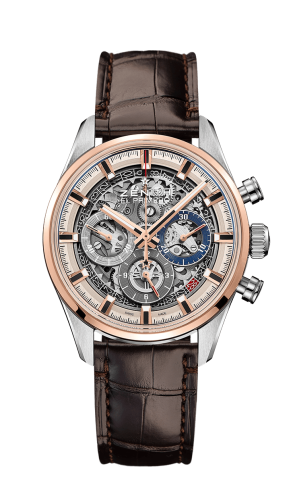 Zenith - 51.2151.400/78.C810  El Primero Chronomaster Full Open 38 Stainless Steel / Rose Gold / Alligator