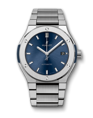 Hublot - 510.NX.7170.NX  Classic Fusion 45 Titanium / Blue / Bracelet