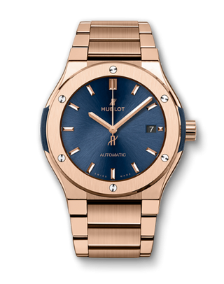 Hublot - 510.OX.7180.OX  Classic Fusion 45 King Gold / Blue / Bracelet