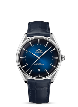 Omega - 511.13.40.20.03.001  Seamaster Master Co-Axial 39.5 London Edition Stainless Steel / Blue / Alligator