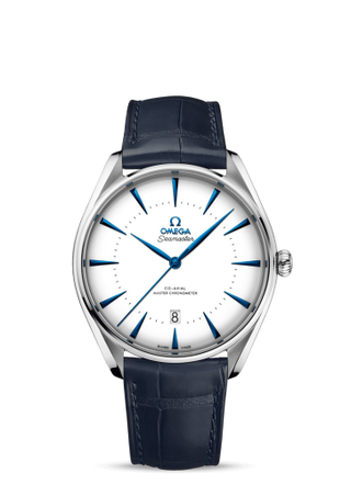 Omega - 511.13.40.20.04.002  Seamaster Master Co-Axial 39.5 Singapore Edition Stainless Steel / White / Alligator