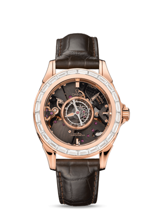 Omega - 513.58.39.21.64.001  De Ville Tourbillon Co-Axial Red Gold / Baguette / Omega Boutique