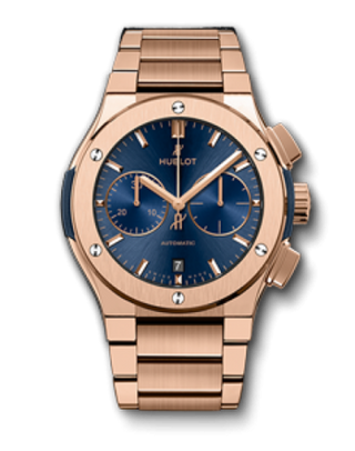 Hublot - 520.OX.7180.OX  Classic Fusion 45 Chronograph King Gold / Blue / Bracelet