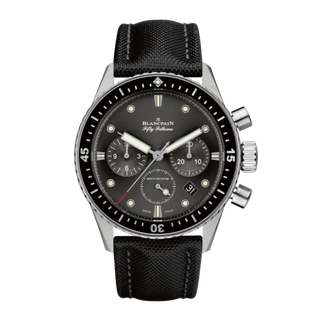 Blancpain - 5200-1110-B52A  Fifty Fathoms Bathyscaphe Flyback Chronograph Stainless Steel / Grey / Black Canvas