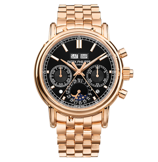 Patek Philippe - 5204/1R-001  Perpetual Calendar Split-Seconds Chronograph 5204 Rose Gold / Black / Bracelet