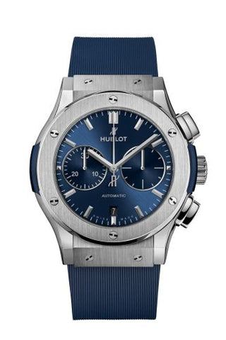 Hublot - 521.NX.7170.RX  Classic Fusion 45 Chronograph Titanium / Blue / Rubber