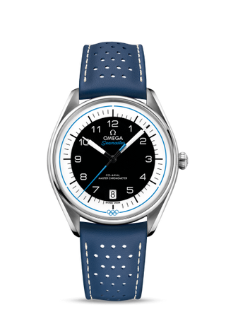 Omega - 522.32.40.20.01.001  Seamaster Master Co-Axial 39.5 Olympic Timekeeper Stainless Steel / Black / Blue