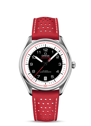 Omega - 522.32.40.20.01.004  Seamaster Master Co-Axial 39.5 Olympic Timekeeper Stainless Steel / Black / Red