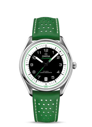 Omega - 522.32.40.20.01.005  Seamaster Master Co-Axial 39.5 Olympic Timekeeper Stainless Steel / Black / Green