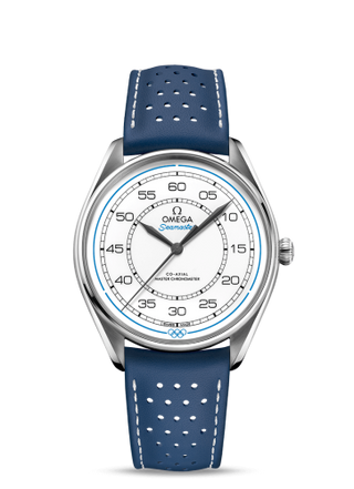 Omega - 522.32.40.20.04.001  Seamaster Master Co-Axial 39.5 Olympic Timekeeper Stainless Steel / White / Blue