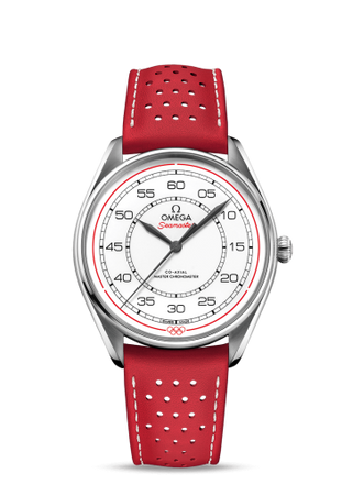 Omega - 522.32.40.20.04.004  Seamaster Master Co-Axial 39.5 Olympic Timekeeper Stainless Steel / White / Red