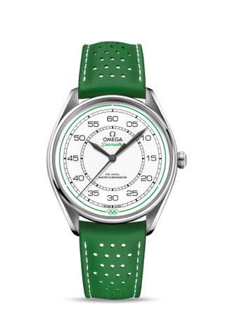 Omega - 522.32.40.20.04.005  Seamaster Master Co-Axial 39.5 Olympic Timekeeper Stainless Steel / White / Green