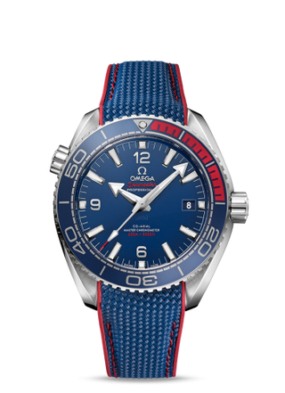 Omega - 522.32.44.21.03.001  Seamaster Planet Ocean 600M Co-Axial 43.5 Master Chronometer Stainless Steel / Blue / Rubber / PyeongChang 2018