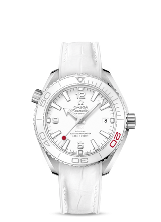 Omega - 522.33.40.20.04.001  Seamaster Planet Ocean 600M Co-Axial 39.5 Master Chronometer Stainless Steel / White / Alligator